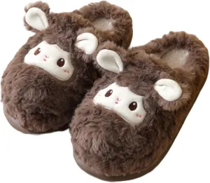 YILANLAN Animal Slippers for Women - Cute Sheep Cozy Winter Plush Soft Adult Home Cotton Slippers