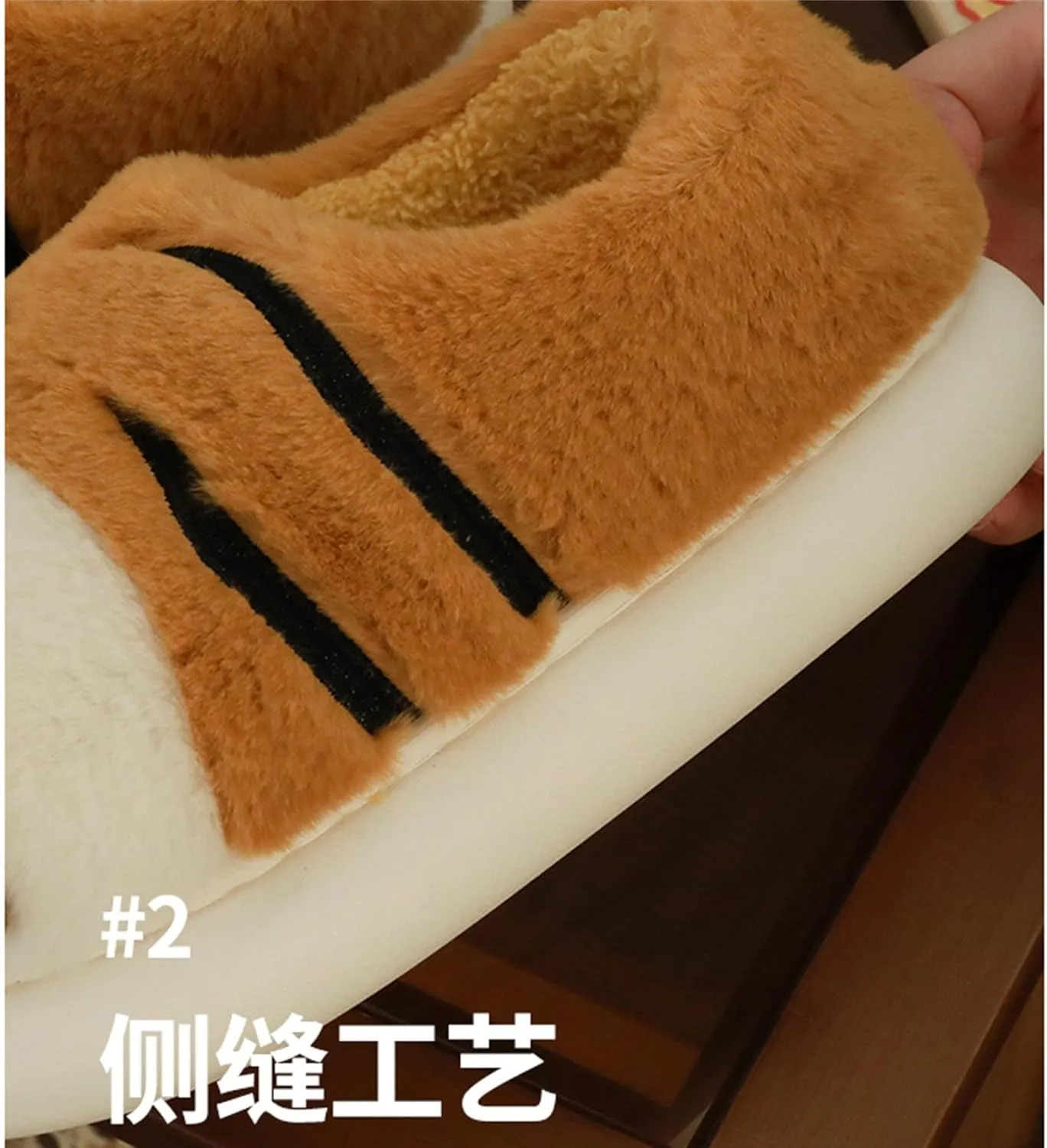 YILANLAN Women's Cute Pig Animal Cow Winter Warm Soft Plush Home Cotton Slippers